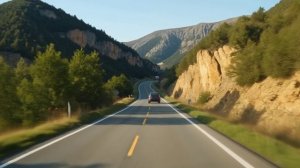 Футаж. Дорога. Горы .mp4