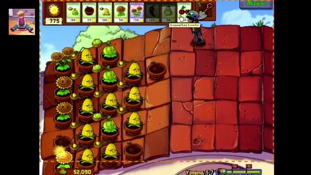 Играю с младшим братом в PVZ на ноутбуке