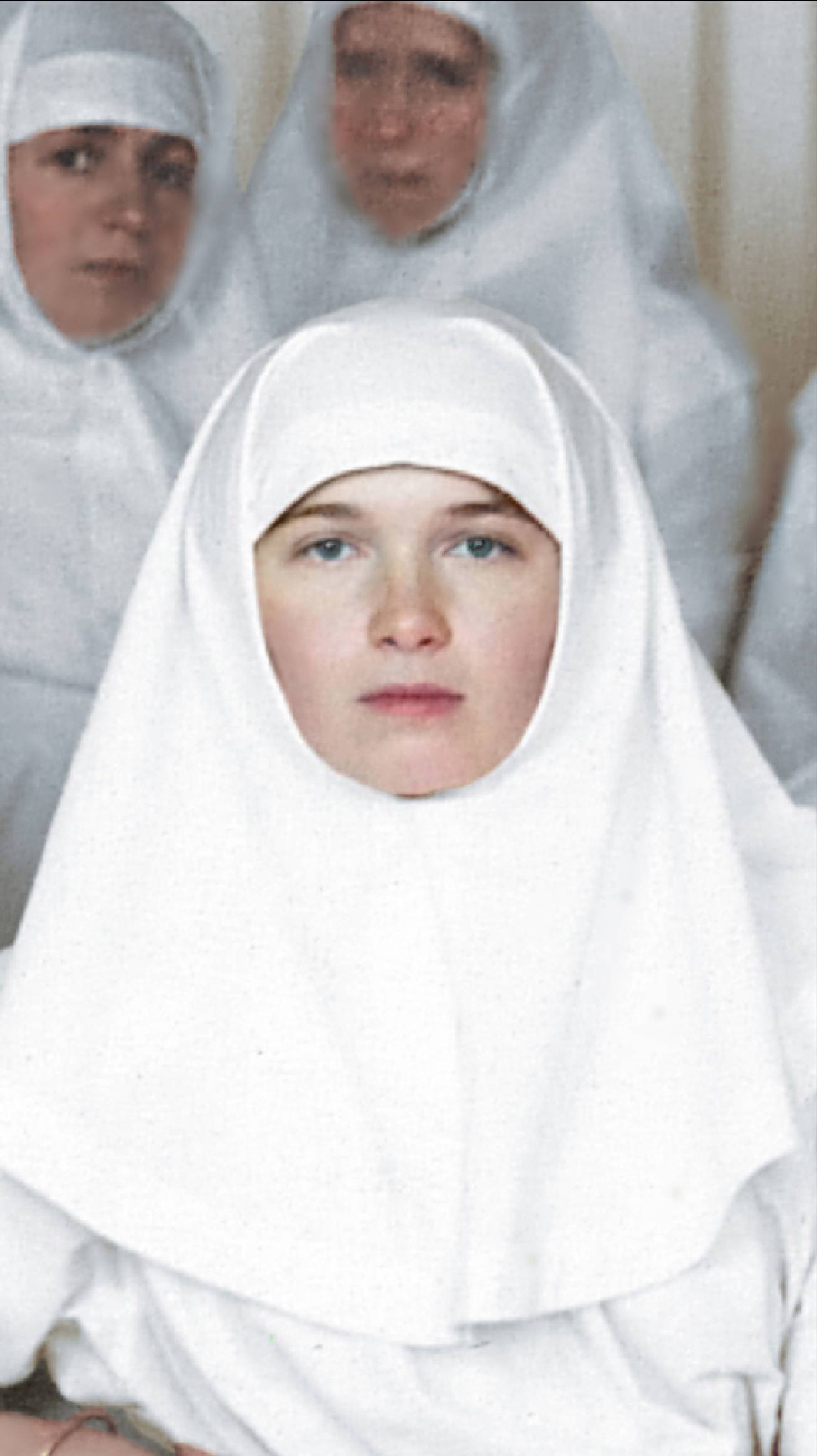 Великая княжна Ольга Николаевна Романова. Она приходила как обычная сестра милосердия.