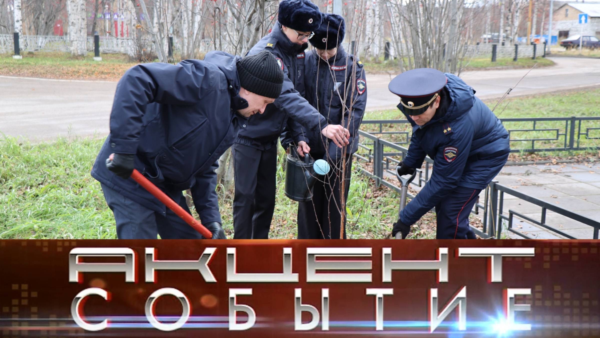 В сквере почетного гражданина Инты Сергея Кулешова высажены деревья. смотреть онлайн