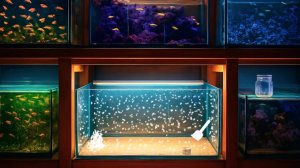 Намазал аквариум солью. СантаКлаусы родились новые. Скалярия отнерестилась. Гуппи родились