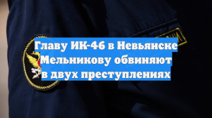 Главу ИК-46 в Невьянске Мельникову обвиняют в двух преступлениях