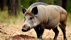 Дикие Животные. Как ест дикий кабан?