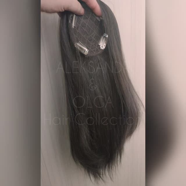 Теменная НАКЛАДКА - трессовая, с макушкой #натуральнаянакладка #накладканаголову #изделияизволос смотреть онлайн