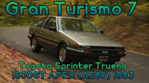 Toyota Sprinter Trueno AE86 1983: Призрак Хачи-Року на Трассах Gran Turismo 7.