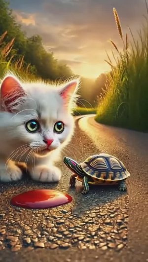 История кота и черепахи - Трогательное путешествие 🐱🐢