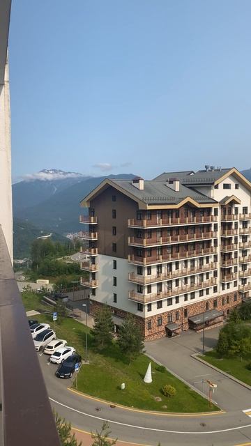 #rosaspring Олимпийская деревня, отель Rosa Spring , вид из окна.