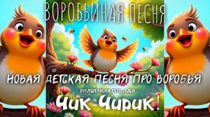 Волшебная тетрадь. ЧИК-ЧИРИК! Новая детская песня про воробья, птиц и природу. Детский танец.