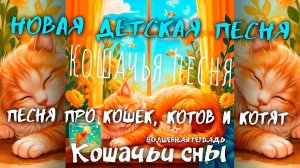 Волшебная тетрадь. КОШАЧЬИ СНЫ. Новая детская песня про кошек, котят и котов. Детский танец.