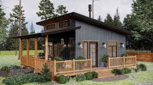 ГЕНИАЛЬНАЯ планировка дома 36 м²! 🤯 Терраса 25 м² и всё необходимое для жизни