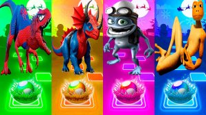 Coffin Dance Динозавры 191 уровень - Мультики про Динозавров + Танцующая Лягушка | в Tiles Hop