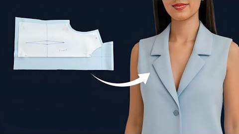 Выкройка и пошив цельнокроеного воротника с подбортом смотреть онлайн