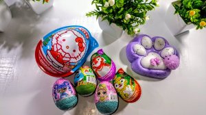 АСМР РАСПАКОВКА Киндер Сюрприз яйца АСМР Новинка Роблокс хелло Китти Щенячий Патруль 🥰