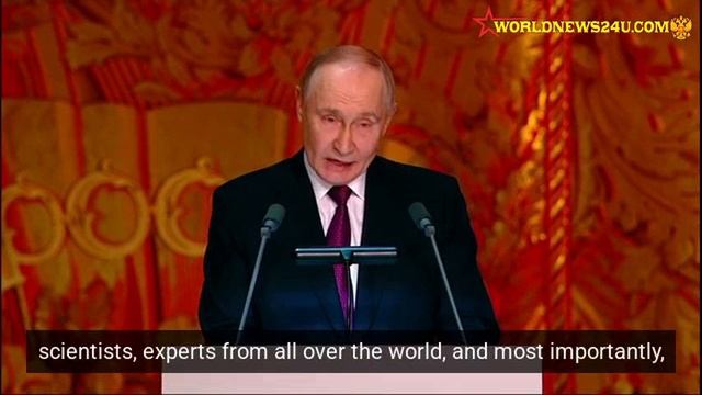 Putin delivered a speech at RT's anniversary celebration at the Bolshoi Theater. смотреть онлайн
