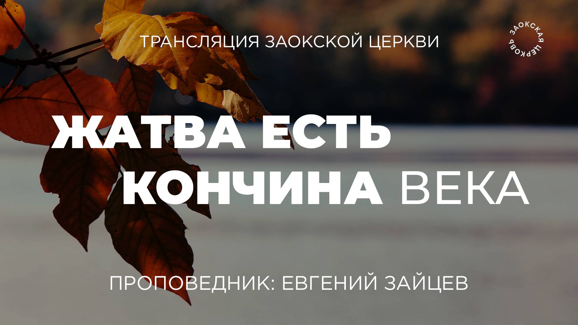 БОГОСЛУЖЕНИЕ онлайн - 18.10.25 / Трансляция Заокская церковь смотреть онлайн