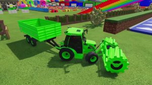 МУЛЬТИК ПРО ТРАКТОР ДЛЯ МАЛЫШЕЙ. КРАСОЧНЫЕ ТРАКТОРА РАБОТАЮТ НА ФЕРМЕ.