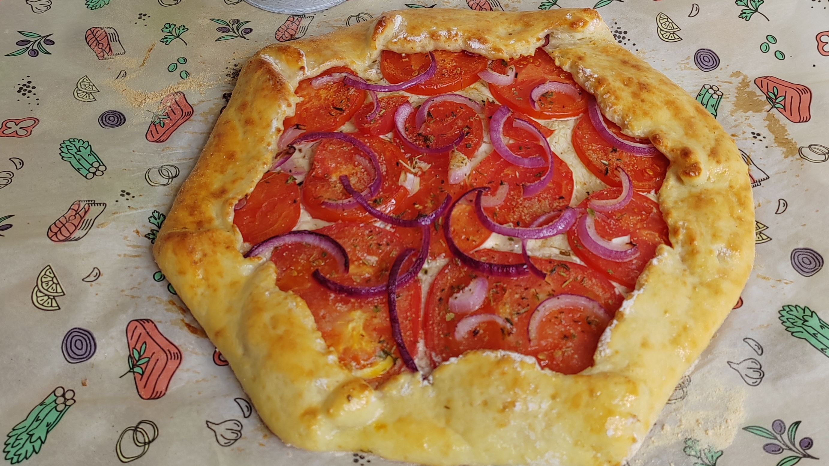 ТВОРОЖНАЯ ГАЛЕТА С ПОМИДОРАМИ 😍