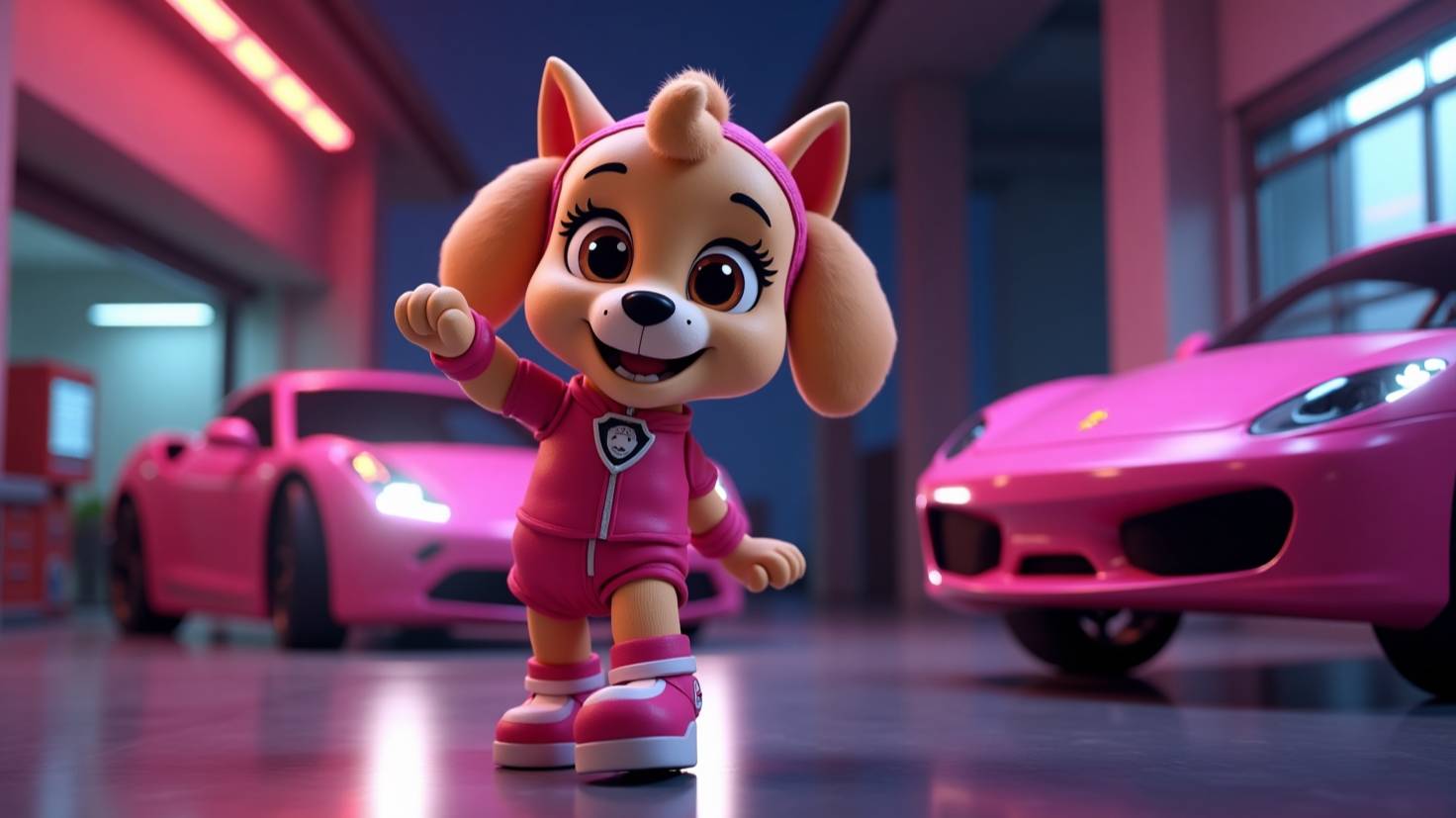 Щенячий патруль, Скай, Маршал, Эверест, Гончик, Крепыш и Роки супер езда по городу, для детей смотреть онлайн
