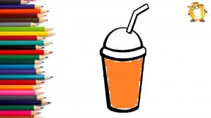 Мультик - раскраска для детей БОКАЛЬЧИК. Учимся как рисовать ПОСУДУ вместе с детьми // ОБУЧАШКА ТВ