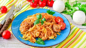 Тушеная капуста с мясом