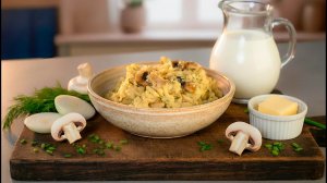Картофельное пюре с грибами - мой фирменный рецепт.