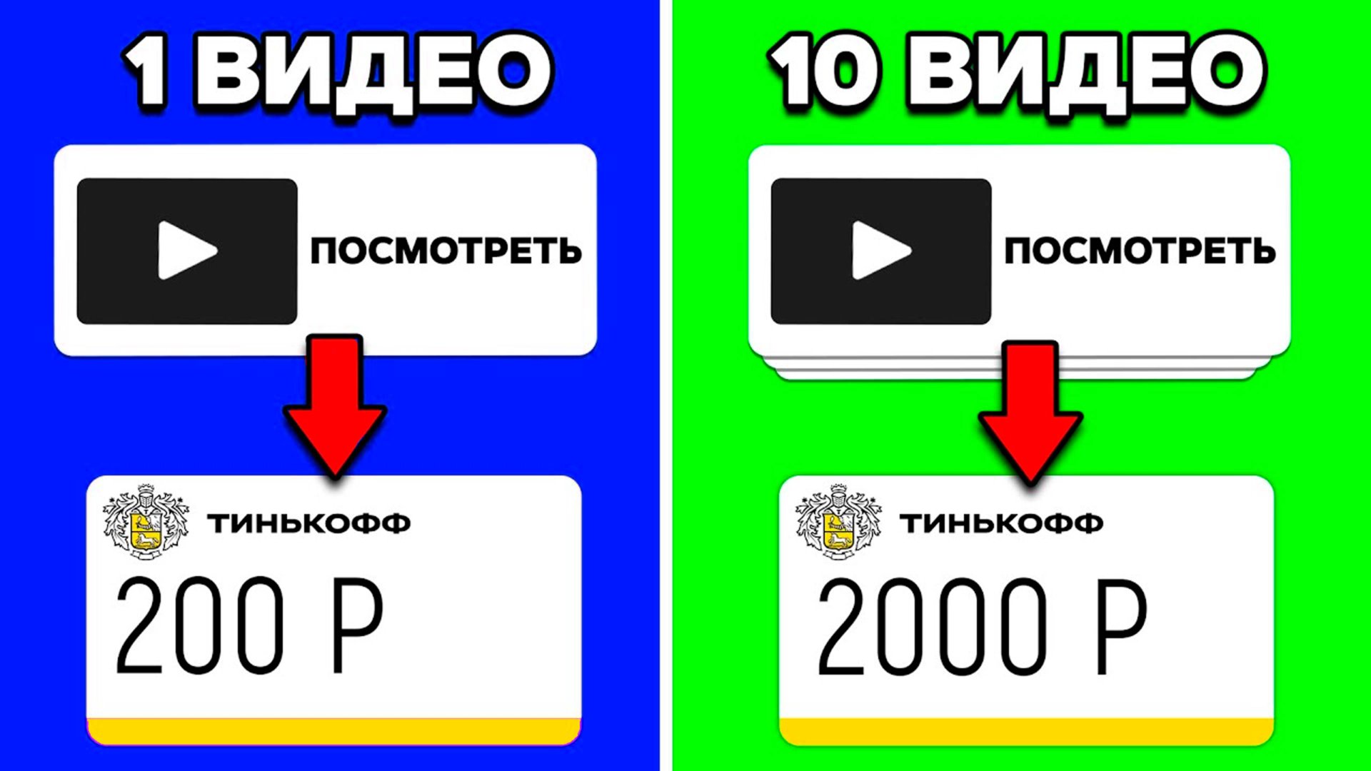 1 видео = 175р | Заработок на просмотре YouTube видео! смотреть онлайн