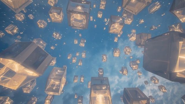 Geometric Sky Plankton 🌟 2 Hour Surreal Ambience  Floating Shapes & Luminous Creatures  Infinite