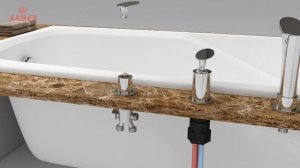 Наглядная видеоинструкция по установке смесителя на борт ванны KAISER 02222.