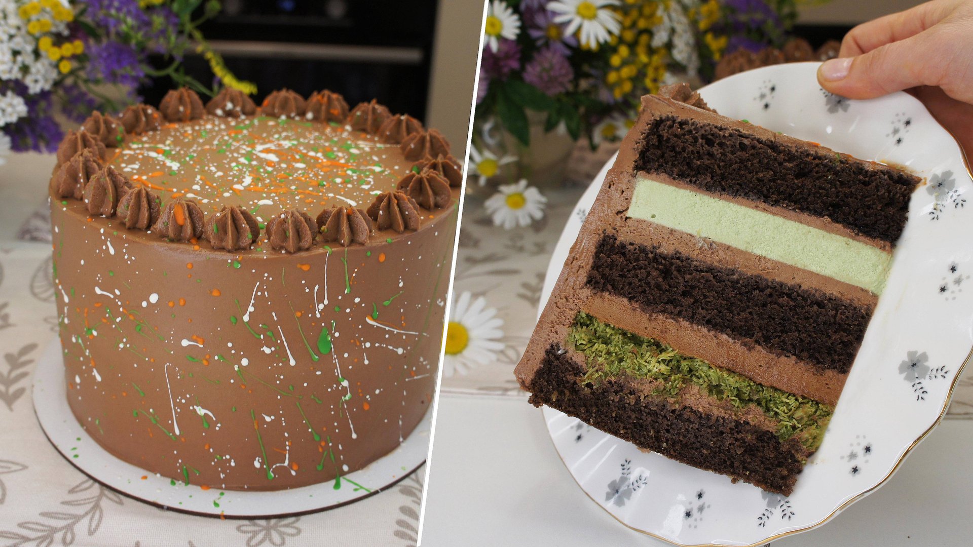 НЕВЕРОЯТНЫЙ ТОРТ ДУБАЙСКИЙ ШОКОЛАД рецепт | ВЫСОКИЙ ТОРТ С ДВУМЯ МУССОВЫМИ ПРОСЛОЙКАМИ смотреть онлайн