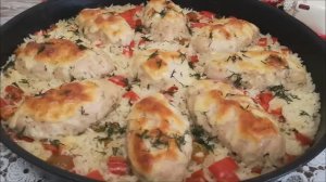 Рис в духовке с куриным фаршем (котлетами и сыром)УЖИН готовим БЫСТРО, ВКУСНО и в ДУХОВКЕ