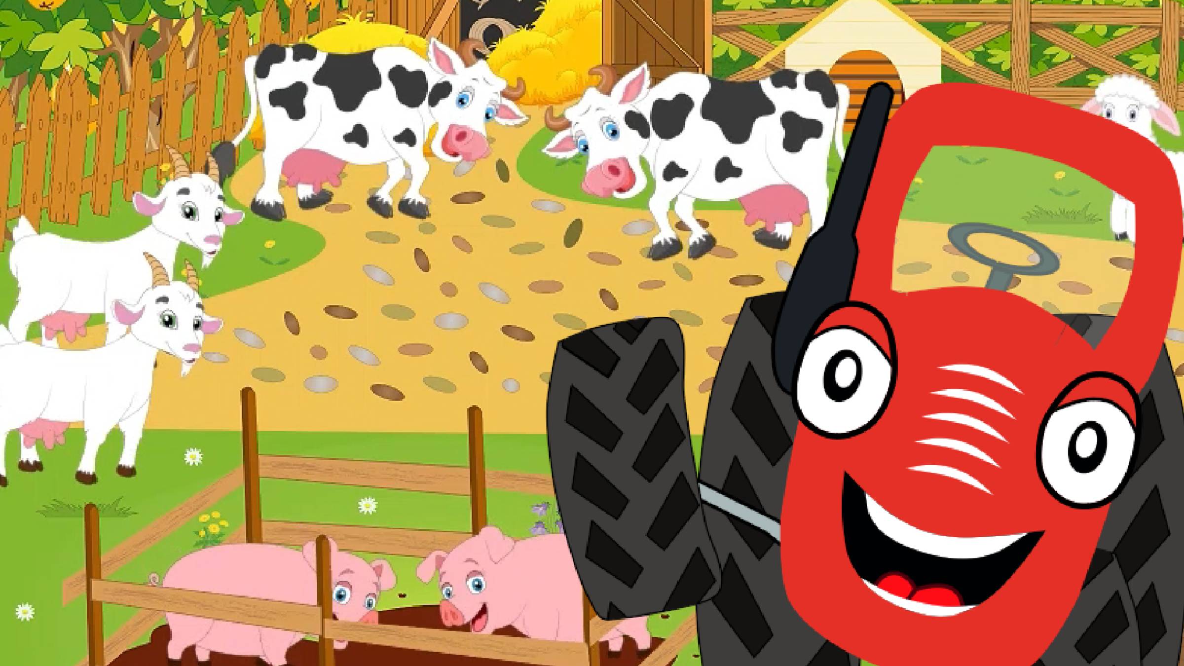 🐮 У Тыр Тыр Трактора была ферма 🚜 | Весёлая песенка про животных Развивающий мультфильм для детей смотреть онлайн