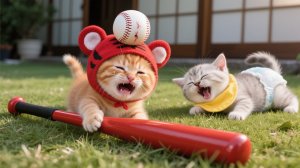 Мультики для детей, котики учиться играть в мячик, му мультфильм детям