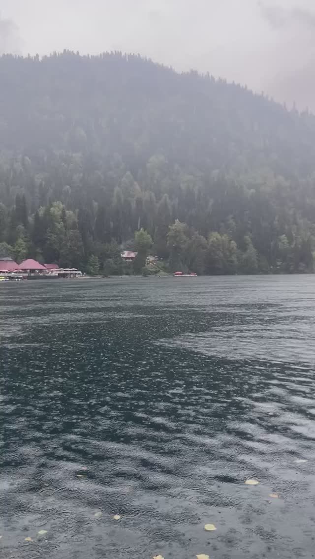 Абхазия, озеро Рица сегодня (19 октября, ОСЕНЬ-2025) смотреть онлайн