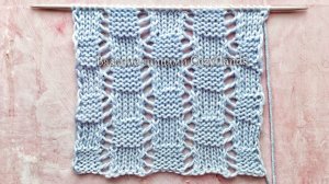 💥 КЛАССНЫЙ и ПРОСТОЙ узор спицами 🌺 Ажурная шахматка 🌞