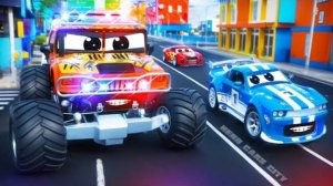 Большой против маленького - Грузовик-монстр давит гоночный автомобиль? Испытание на нереальную скоро