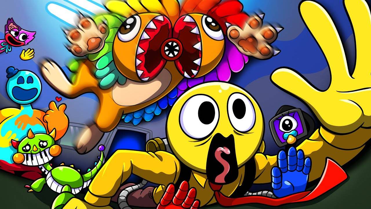 Игрок против кавайного персонажа Poppy Playtime из 4 персонажей | Анимация Poppy Playtime 4