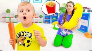 Здоровая Еда против Вредной Челлендж с Оливером и Папой