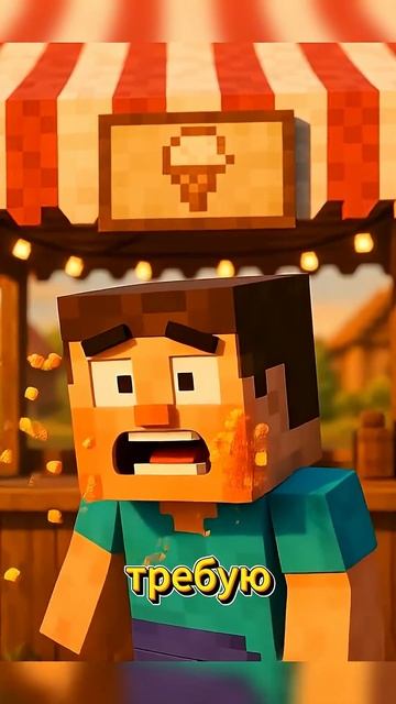 Стив и бесконечное мороженое 😂 #minecraft #funny #shorts смотреть онлайн