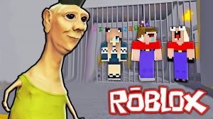 2 НУБА И ДЕВУШКА ПРО ДЕЛАЮТ ПОБЕГ ИЗ ТЮРЬМЫ ХАМУД ХАБИБИ В РОБЛОКС