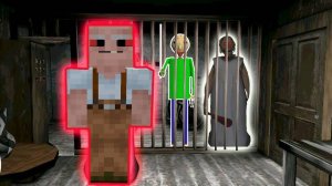 GRANDPA ЗАСТУКАЛ БАБКУ ГРЕННИ И БАЛДИ В МАЙНКРАФТ И ЗАКРЫЛ В КЛЕТКУ    НУБИК В MINECRAFT ТРОЛЛИНГ