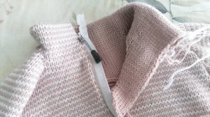 Ручное вязаное полотно и машинная строчка_Решила совместить