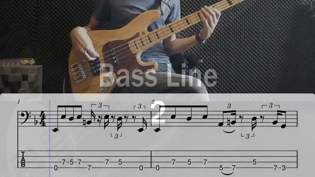 Basic Bass Lines - Funk in E7 - 96bpm - Sheet Music