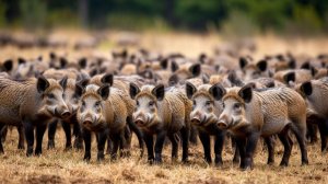 Кабан дикое животное в лесу