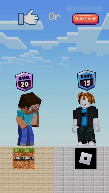 Which game is better? | Roblox vs Minecraft #shorts #roblox #minecraft смотреть онлайн