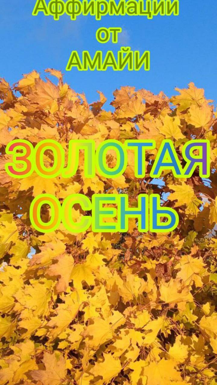 Золотая Осень. Аффирмации от Амайи. #вселеннаяя , #релакс , #афффирмации