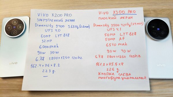 VIVO X200 PRO VS X300 PRO - ЧТО ИЗМЕНИЛОСЬ?