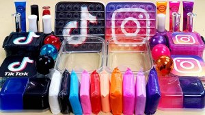 TikTok против Instagram Slime Смешивает случайный слайм с приятным слаймом Видео ASMR