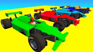 Гонки Формулы-1 в Стиле Человека-паука Челлендж Мега Рампа Гоночные Автомобили Супергероев