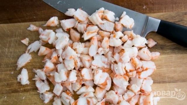 Салат из морепродуктов с авокадо