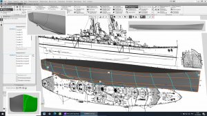 Корпус линкора "Венгард" в Компас-3D